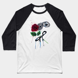 Masquerade and Rose-Phantom of the opera Baseball T-Shirt